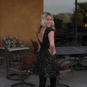 Mini black and gold dress